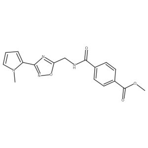 methyl 4-(((3-(1-methyl-1H-pyrrol-2-yl)-1,2,4-oxadiazol-5-yl)methyl)carbamoyl)benzoate Structure