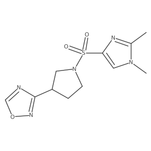 3-(1-((1,2-dimethyl-1H-imidazol-4-yl)sulfonyl)pyrrolidin-3-yl)-1,2,4-oxadiazole Structure
