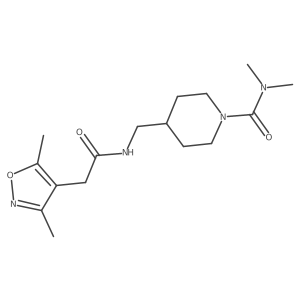 4-((2-(3,5-dimethylisoxazol-4-yl)acetamido)methyl)-N,N-dimethylpiperidine-1-carboxamide Structure