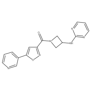 (5-(Pyridin-3-yl)isoxazol-3-yl)(3-(pyrimidin-2-ylamino)azetidin-1-yl)methanone结构式