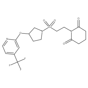 1-(2-((3-((4-(Trifluoromethyl)pyridin-2-yl)oxy)pyrrolidin-1-yl)sulfonyl)ethyl)piperidine-2,6-dione Structure