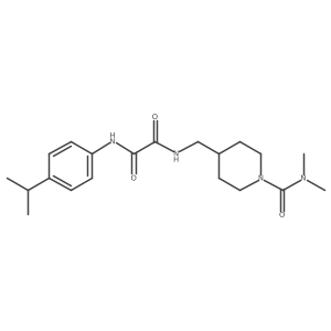 N1-((1-(dimethylcarbamoyl)piperidin-4-yl)methyl)-N2-(4-isopropylphenyl)oxalamide结构式