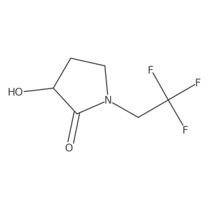 3-Hydroxy-1-(2,2,2-trifluoroethyl)pyrrolidin-2-one结构式