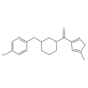 (3-((5-Chloropyrimidin-2-yl)oxy)piperidin-1-yl)(5-methylisoxazol-3-yl)methanone Structure