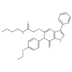 N-butyl-2-((3-(4-ethoxyphenyl)-4-oxo-7-phenyl-4,5-dihydro-3H-pyrrolo[3,2-d]pyrimidin-2-yl)thio)acetamide结构式