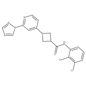 1-(6-(1H-1,2,4-triazol-1-yl)pyrimidin-4-yl)-N-(2,3-dichlorophenyl)azetidine-3-carboxamide Structure