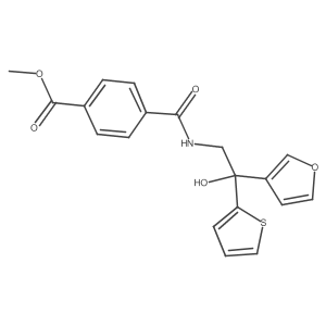 Methyl 4-((2-(furan-3-yl)-2-hydroxy-2-(thiophen-2-yl)ethyl)carbamoyl)benzoate Structure
