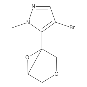 4-Bromo-5-{3,6-dioxabicyclo[3.1.0]hexan-1-yl}-1-methyl-1H-pyrazole Structure
