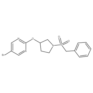 5-Bromo-2-[(1-phenylmethanesulfonylpyrrolidin-3-yl)oxy]pyrimidine结构式