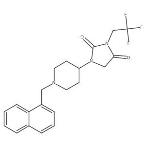 1-{1-[(Naphthalen-1-yl)methyl]piperidin-4-yl}-3-(2,2,2-trifluoroethyl)imidazolidine-2,4-dione Structure