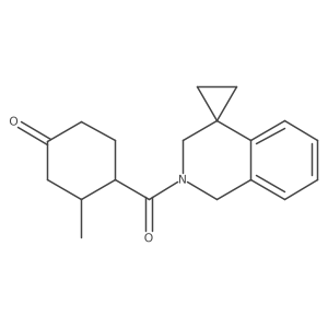 4-(2',3'-Dihydro-1'H-spiro[cyclopropane-1,4'-isoquinoline]-2'-carbonyl)-3-methylcyclohexan-1-one结构式