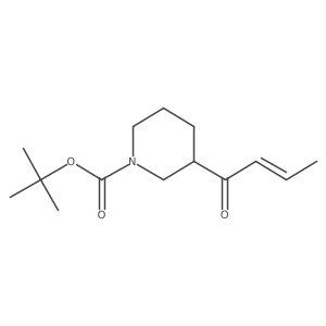 tert-butyl (3S)-3-(but-2-enoyl)piperidine-1-carboxylate结构式