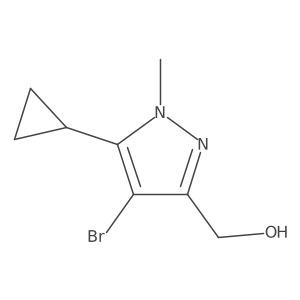 (4-bromo-5-cyclopropyl-1-methyl-1H-pyrazol-3-yl)methanol Structure