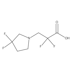 3-(3,3-Difluoropyrrolidin-1-yl)-2,2-difluoropropanoic acid结构式