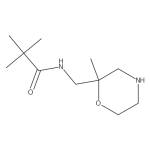 2,2-dimethyl-N-[(2-methylmorpholin-2-yl)methyl]propanamide Structure