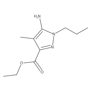 ethyl 5-amino-4-methyl-1-propyl-1H-pyrazole-3-carboxylate结构式