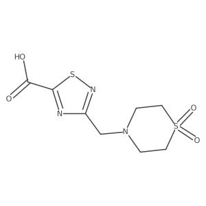 3-[(1,1-Dioxo-1lambda6-thiomorpholin-4-yl)methyl]-1,2,4-thiadiazole-5-carboxylic acid Structure