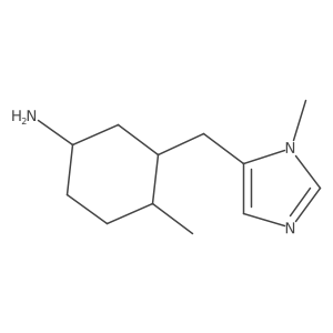4-methyl-3-[(1-methyl-1H-imidazol-5-yl)methyl]cyclohexan-1-amine结构式