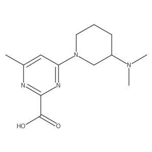 4-[3-(Dimethylamino)piperidin-1-yl]-6-methylpyrimidine-2-carboxylic acid结构式