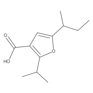 5-(Butan-2-yl)-2-(propan-2-yl)furan-3-carboxylic acid结构式