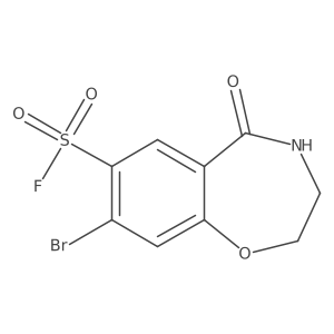 8-Bromo-5-oxo-2,3,4,5-tetrahydro-1,4-benzoxazepine-7-sulfonyl fluoride Structure