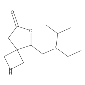5-{[Ethyl(propan-2-yl)amino]methyl}-6-oxa-2-azaspiro[3.4]octan-7-one结构式