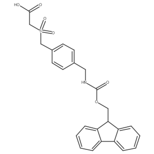 2-({4-[({[(9H-fluoren-9-yl)methoxy]carbonyl}amino)methyl]phenyl}methanesulfonyl)acetic acid Structure