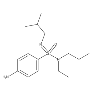 4-amino-N-ethyl-N-(2-methylpropyl)-N-propylbenzene-1-sulfonoimidamide Structure