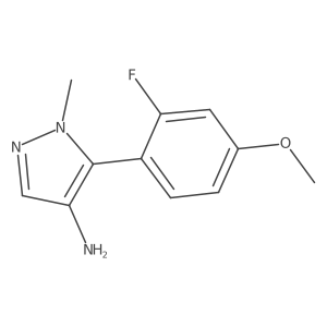 5-(2-fluoro-4-methoxyphenyl)-1-methyl-1H-pyrazol-4-amine结构式