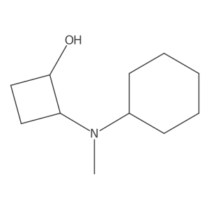 trans-2-[Cyclohexyl(methyl)amino]cyclobutan-1-ol结构式