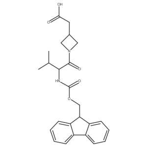 2-{1-[(2S)-2-({[(9H-fluoren-9-yl)methoxy]carbonyl}amino)-3-methylbutanoyl]azetidin-3-yl}acetic acid Structure