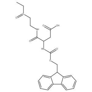 3-{[2-(ethanesulfinyl)ethyl]carbamoyl}-3-({[(9H-fluoren-9-yl)methoxy]carbonyl}amino)propanoic acid结构式