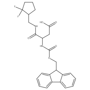 3-{[(2,2-difluorocyclopentyl)methyl]carbamoyl}-3-({[(9H-fluoren-9-yl)methoxy]carbonyl}amino)propanoic acid Structure