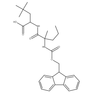 2-[2-({[(9H-fluoren-9-yl)methoxy]carbonyl}amino)-2-methylpentanamido]-4,4-dimethylpentanoic acid Structure