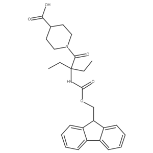 1-[2-ethyl-2-({[(9H-fluoren-9-yl)methoxy]carbonyl}amino)butanoyl]piperidine-4-carboxylic acid Structure