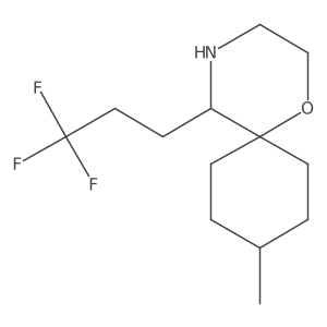9-Methyl-5-(3,3,3-trifluoropropyl)-1-oxa-4-azaspiro[5.5]undecane结构式