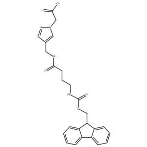2-(4-{[4-({[(9H-fluoren-9-yl)methoxy]carbonyl}amino)butanamido]methyl}-1H-1,2,3-triazol-1-yl)acetic acid Structure