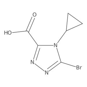 5-bromo-4-cyclopropyl-4H-1,2,4-triazole-3-carboxylic acid结构式