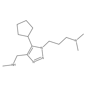 (3-{5-cyclopentyl-4-[(methylamino)methyl]-1H-1,2,3-triazol-1-yl}propyl)dimethylamine Structure