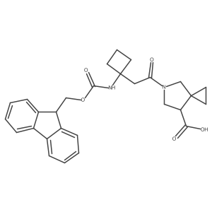 5-{2-[1-({[(9H-fluoren-9-yl)methoxy]carbonyl}amino)cyclobutyl]acetyl}-5-azaspiro[2.4]heptane-7-carboxylic acid Structure