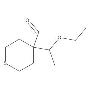 4-(1-Ethoxyethyl)thiane-4-carbaldehyde Structure