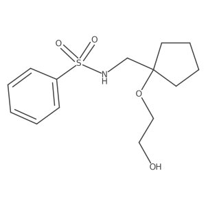 N-((1-(2-hydroxyethoxy)cyclopentyl)methyl)benzenesulfonamide结构式