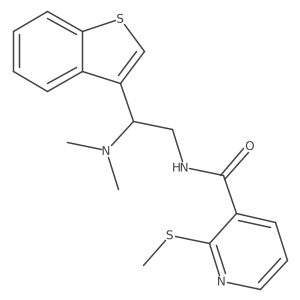 N-(2-(benzo[b]thiophen-3-yl)-2-(dimethylamino)ethyl)-2-(methylthio)nicotinamide结构式