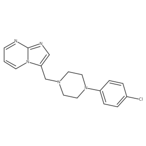 1-(4-Chlorophenyl)-4-({imidazo[1,2-a]pyrimidin-3-yl}methyl)piperazine结构式