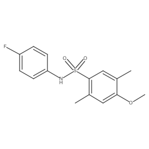 N-(4-fluorophenyl)-4-methoxy-2,5-dimethylbenzenesulfonamide结构式