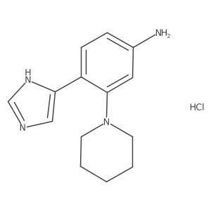 4-(1H-Imidazol-5-yl)-3-piperidin-1-ylaniline;hydrochloride Structure