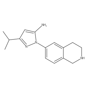 3-Isopropyl-1-(1,2,3,4-tetrahydroisoquinolin-6-YL)-1H-pyrazol-5-amine Structure