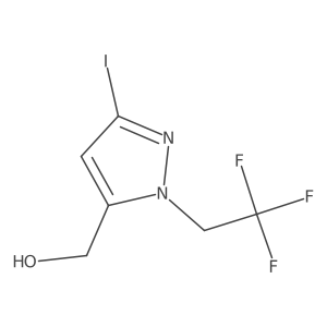 [5-Iodo-2-(2,2,2-trifluoroethyl)pyrazol-3-yl]methanol Structure