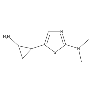 rac-5-[(1R,2R)-2-aminocyclopropyl]-N,N-dimethyl-1,3-thiazol-2-amine结构式