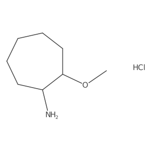 (1R,2R)-2-Methoxycycloheptan-1-amine hydrochloride Structure